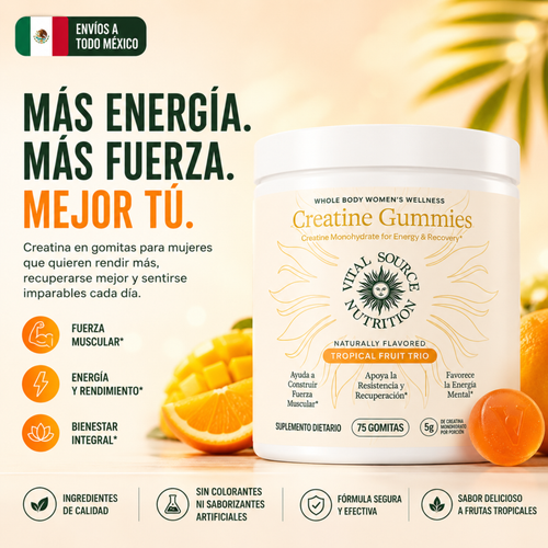 Elúviya® – Creatina en Gomitas | Máxima Fuerza, Energía y Volumen en Glúteos