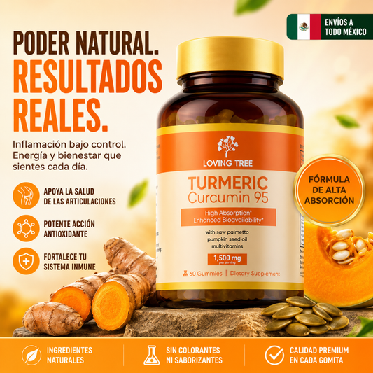 Loving Tree® – Cúrcuma en Gomitas – Adiós al Dolor Articular | Movilidad Total
