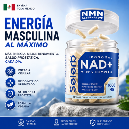 Elúviya® – NAD+ Men’s Complex | Reactiva Tu Energía y Rendimiento Masculino