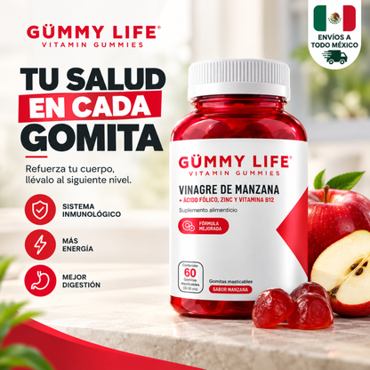 Elúviya® - Vinagre de Manzana en Gomitas | Digestión, Energía y Bienestar Diario