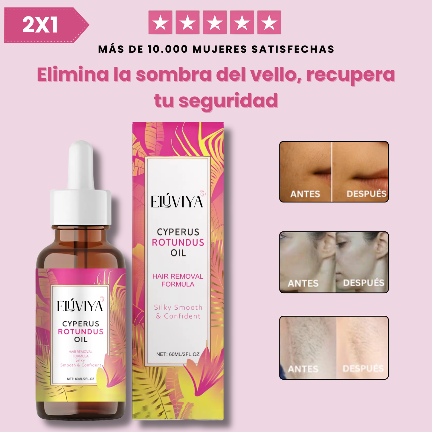 Elúviya® - Cyperus Rotundus Oil: Olvídate de la Irritación y Vello No Deseado