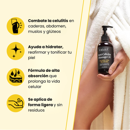 Elúviya® - Aceite Anticelulítico 240 ml: Piel Más Suave y Tonificada