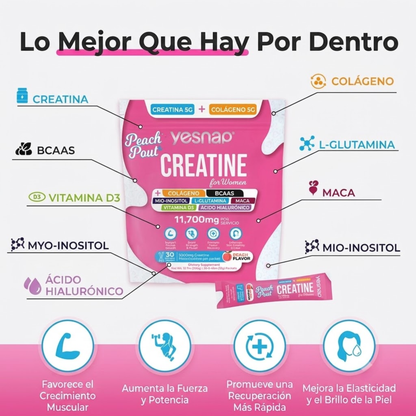 Elúviya® – Creatina + Colágeno para Mujer | Más Fuerza y Glúteos Firmes