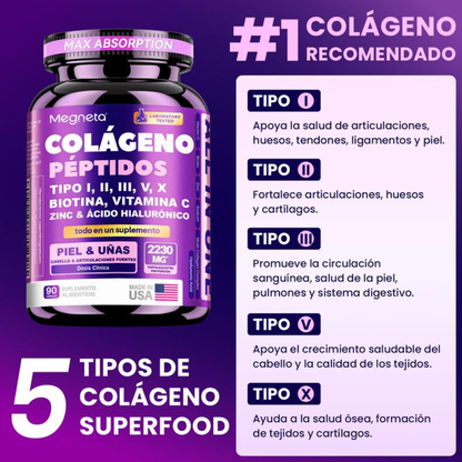 Elúviya® – Multi Collagen 5 en 1 | Recupera Piel, Cabello, Uñas y Movilidad