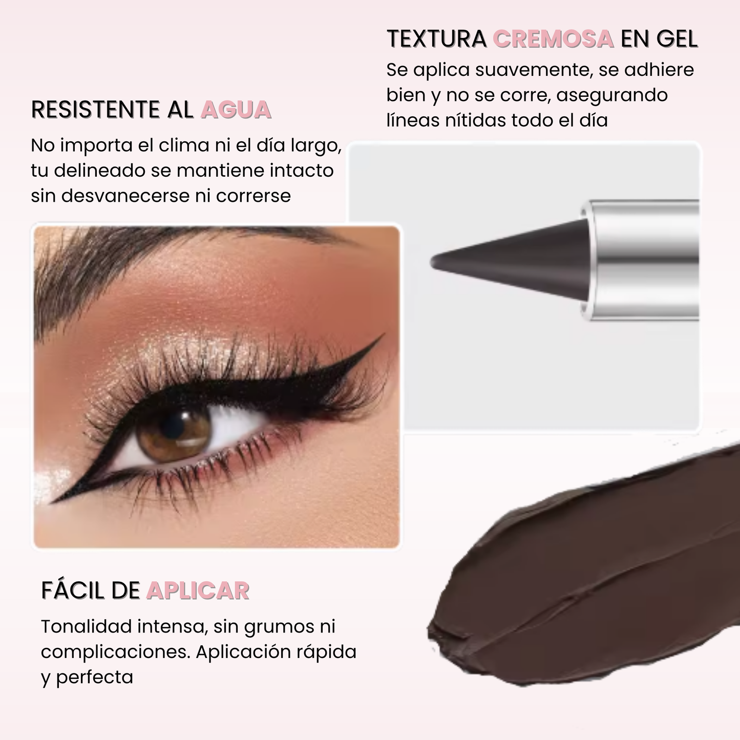 Delineador en Gel 2x1 - Para un Delineado Perfecto