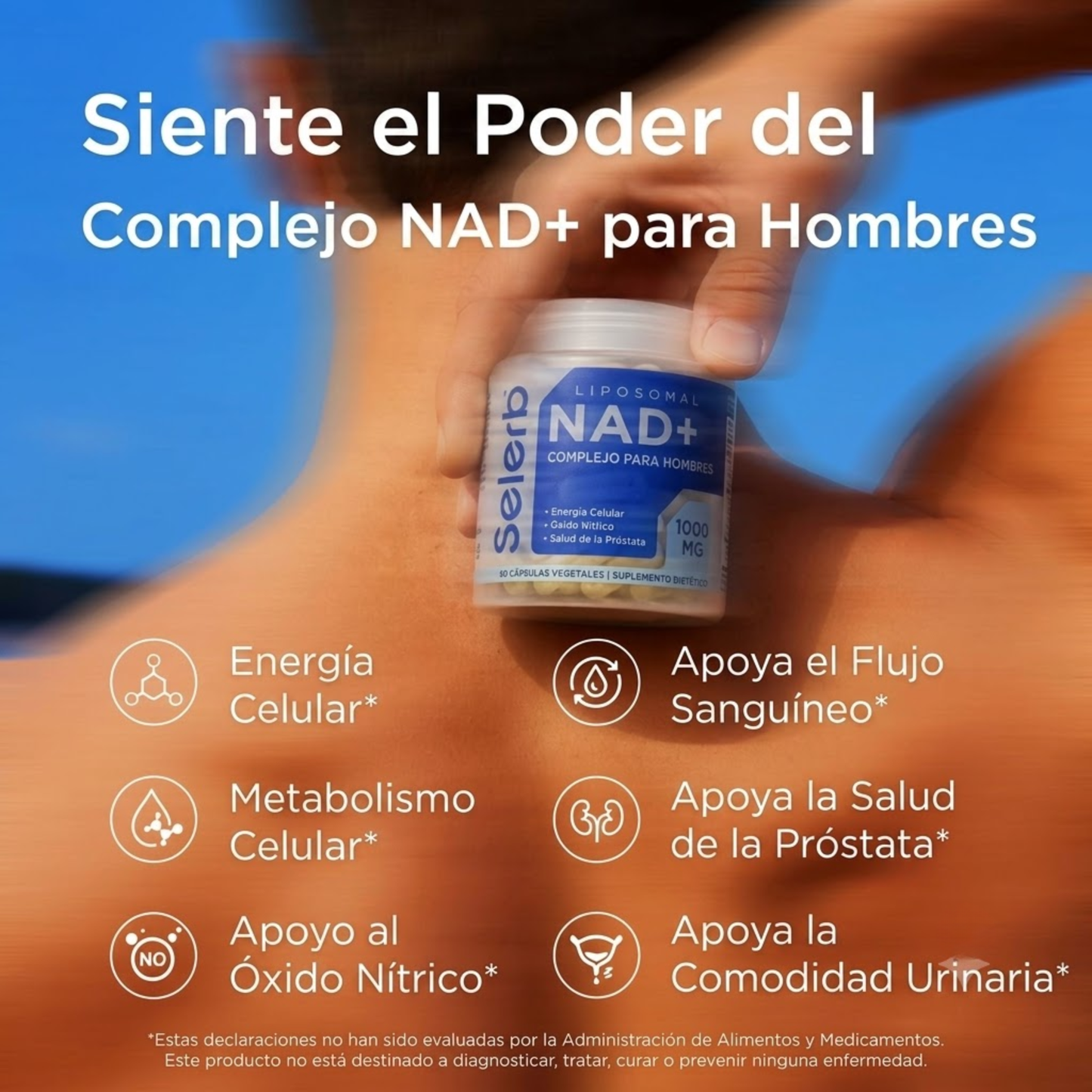 Elúviya® – NAD+ Men’s Complex | Reactiva Tu Energía y Rendimiento Masculino