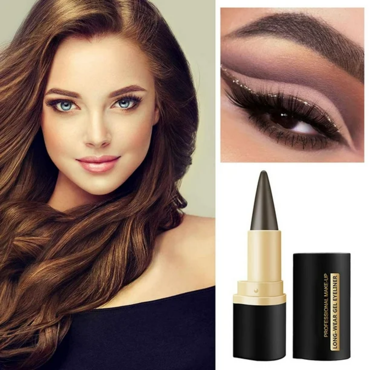 Delineador en Gel 2x1 - Para un Delineado Perfecto