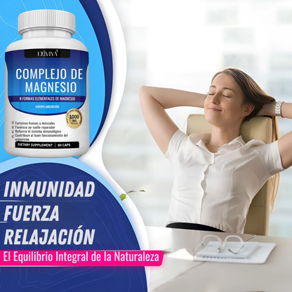 Elúviya® – Magnesio Complex para Relajación, Bienestar y Deshinchazón 90 Capsulas
