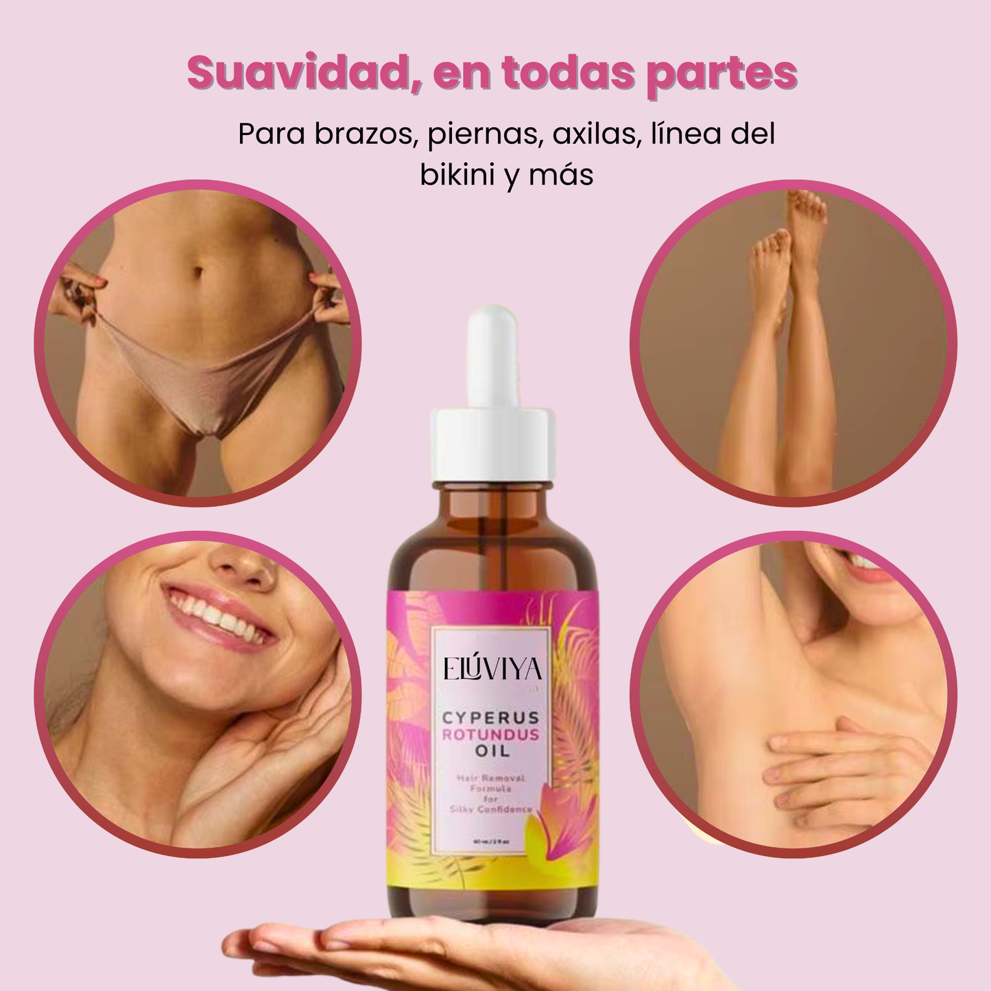 Elúviya® - Cyperus Rotundus Oil: Olvídate de la Irritación y Vello No Deseado