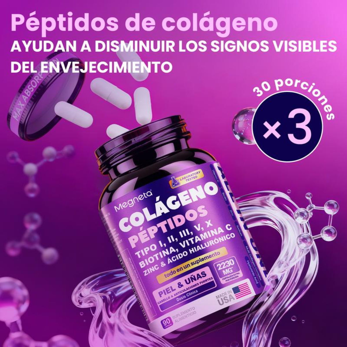 Elúviya® – Multi Collagen 5 en 1 | Recupera Piel, Cabello, Uñas y Movilidad