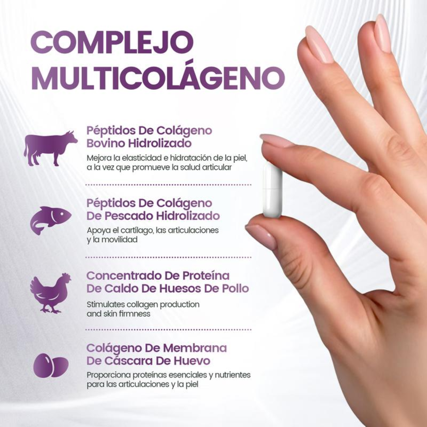 Elúviya® – Colágeno 5 en 1 | Cabello Fuerte, Piel Firme y Uñas Resistentes