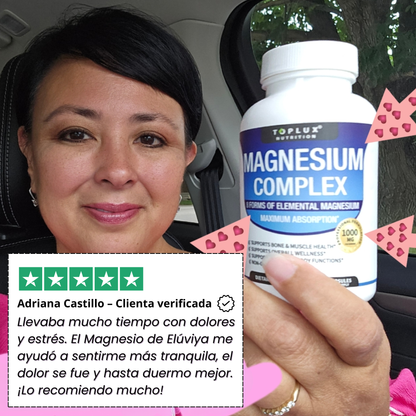 Elúviya® – Magnesio Complex para Relajación, Bienestar y Deshinchazón 90 Capsulas