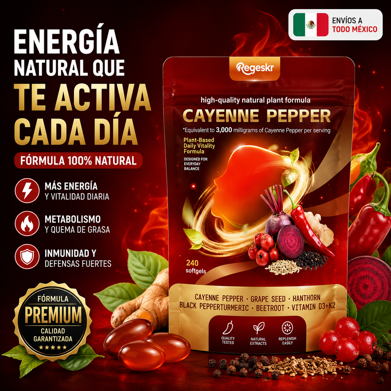 Elúviya® – Cayenne Pepper | Activa Tu Metabolismo y Deja de Sentirte Pesado