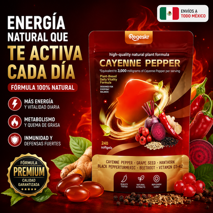 Elúviya® – Cayenne Pepper | Activa Tu Metabolismo y Deja de Sentirte Pesado